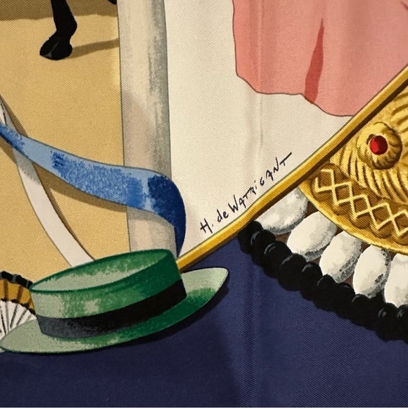 Hermes Silk Scarf PLAZA DE TOROS Foulard Carre HUBERT DE WATRIGANT 35x35” - Picture 4 of 9